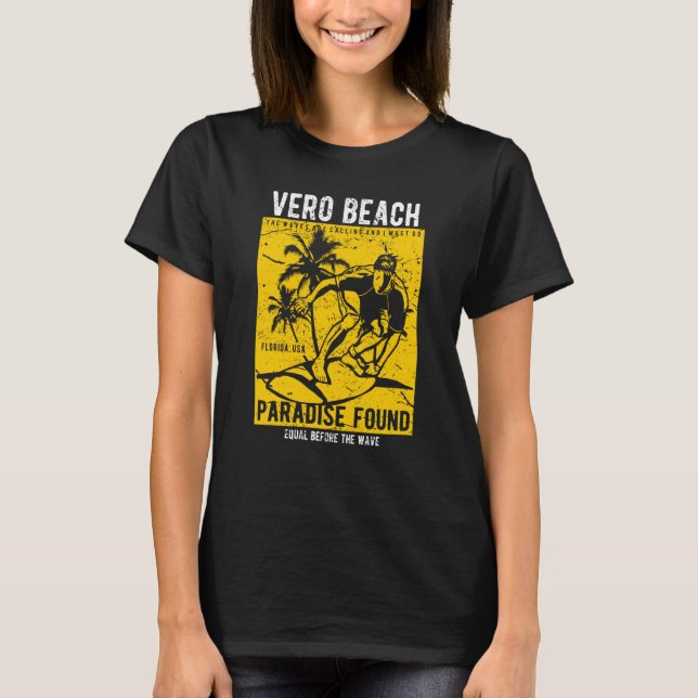 Vero Beach Florida Retro Distressed Style Souvenir T-Shirt (Vorderseite)