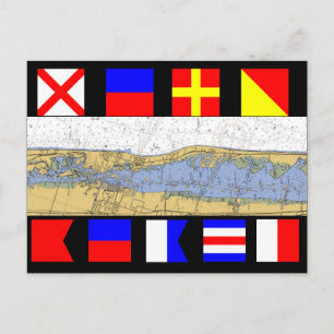 Vero Beach, Florida, Seekartenzeichen Postkarte