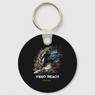 Vero Beach Florida Surfen Surfbrett Schlüsselanhänger
