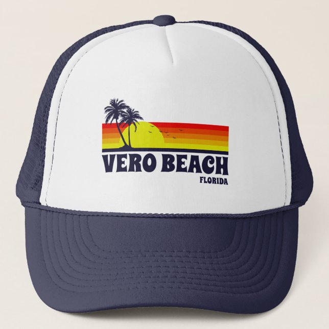 Vero Beach Florida Truckerkappe (Vorderseite)