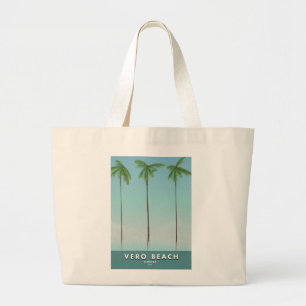 Vero Beach Florida Vintage Reiseplakat Jumbo Stoffbeutel