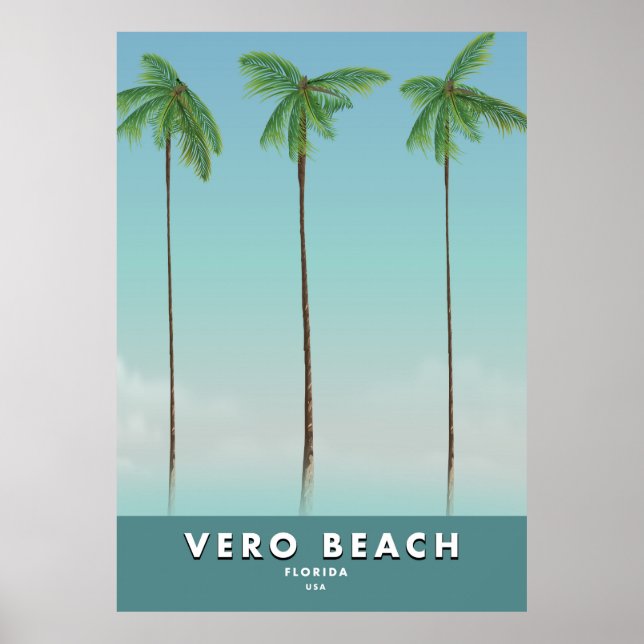 Vero Beach Florida Vintage Reiseplakat Poster (Vorne)