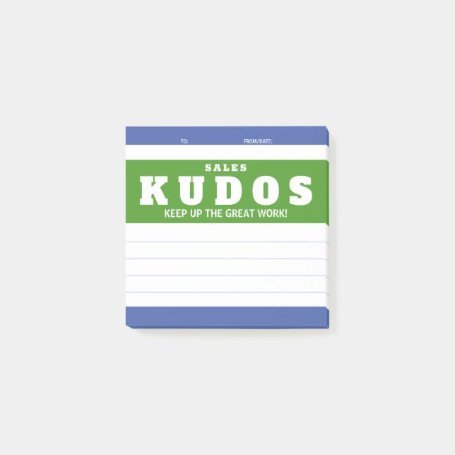 Veröffentlichen Sie die Auszeichnung "kudos Sales  Post-it Klebezettel (Vorderseite)