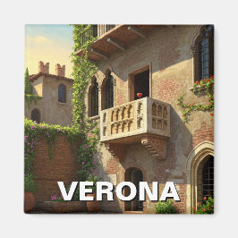 Verona Balcony Italien Reisen Magnet