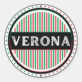 Verona City Pride Emblem – Italian Identity Runder Aufkleber