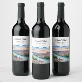 Verona Gastgeschenk Hochzeit Personalisiert Wine L Weinetikett