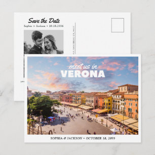 Verona Hochzeit Termin Italienisch Retro Postkarte