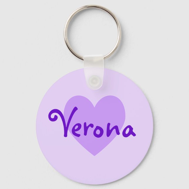 Verona im Lila Schlüsselanhänger (Vorderseite)