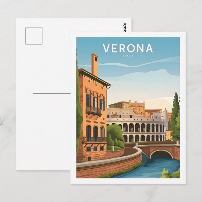 Verona Italien Berühmter Reiseort Postkarte (Vorne/Hinten)