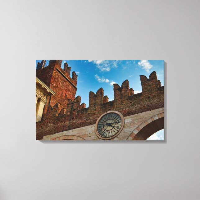 Verona (Italien), "portoni della Bra" Leinwanddruck (Vorderseite)