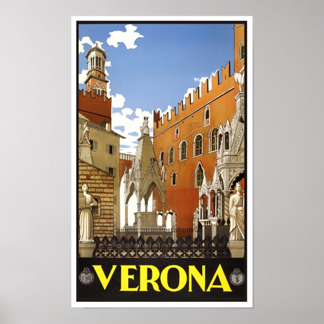 Verona Italien Vintage Poster (Vorne)