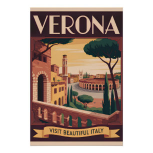 Verona Italien vintage Poster