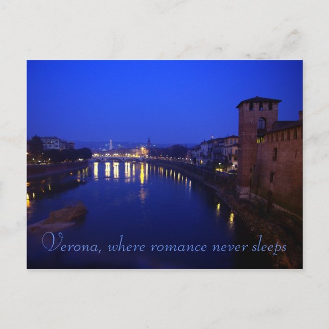 Verona, Nacht Postkarte (Vorderseite)