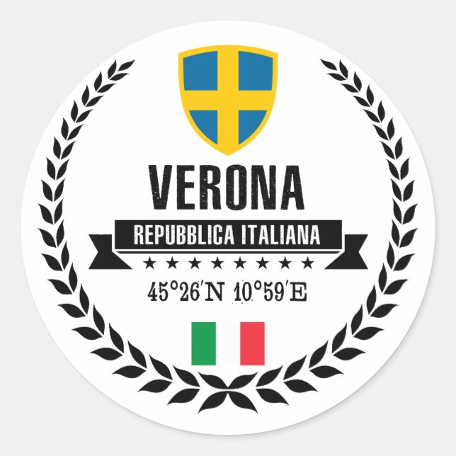 Verona Runder Aufkleber (Vorderseite)