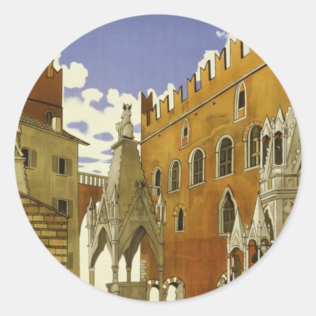 Verona Runder Aufkleber (Vorderseite)