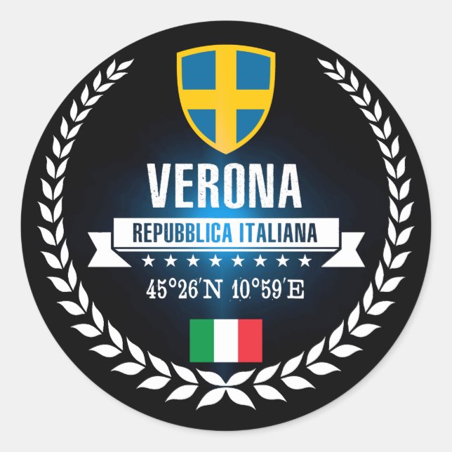 Verona Runder Aufkleber (Vorderseite)