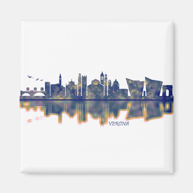 Verona Skyline Magnet (Vorne)
