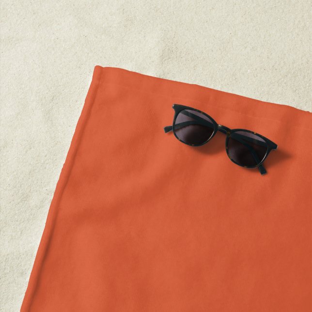 Verona Sunset Orange Solid Color Strandtuch (Beispiel)