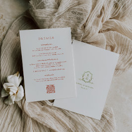 VERONA Sunset Orange Wedding Details Card Einladung