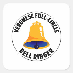 Veronese Full Circle Bell Ringer Quadratischer Aufkleber