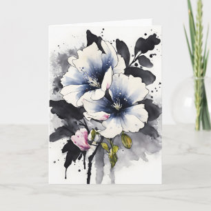 Veronica - Aquarellblumen Karte
