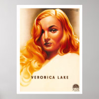 Veronica Lake - Vintages französisches Filmposter