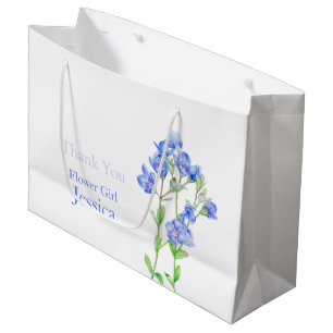 Veronica mariage bleu fleur fille faveur sac cadea