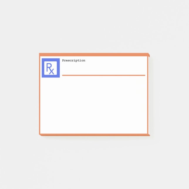 Verordnungs-Imitat RX Post-it Klebezettel (Vorderseite)