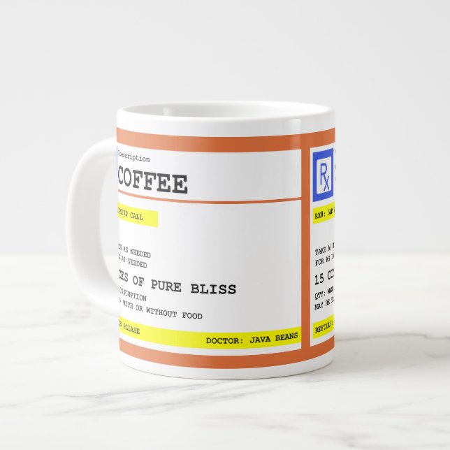 Verordnungs-Kaffee-Tunnel-bohrwagenTasse Jumbo-Tasse (Vorderseite Links)