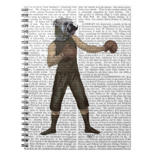 Verpacken-Bulldogge voll Notizblock