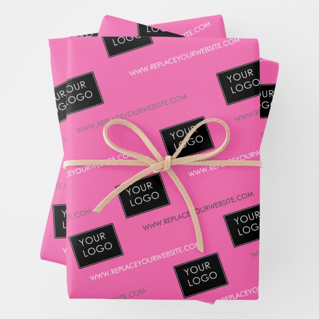 Verpacken Ihrer Logo-Website für Unternehmen Geschenkpapier Set (Beispiel)