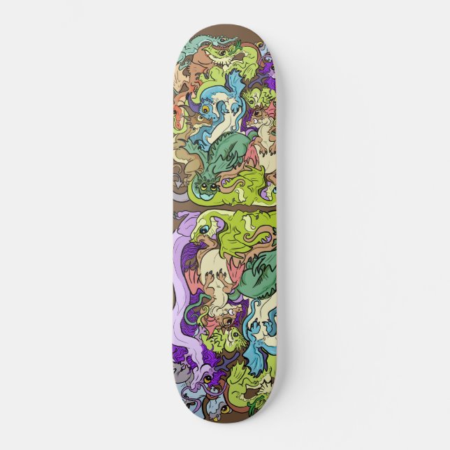 verpackt in Party Dragons Skateboard (Vorderseite)