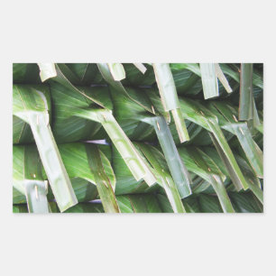 verpackte Bananenleaf-Packungen Rechteckiger Aufkleber