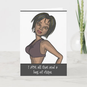 Verpackung Chips Grußkarte Karte