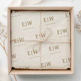 Verpackung für kundenspezifische Monogram-Unterneh Seidenpapier