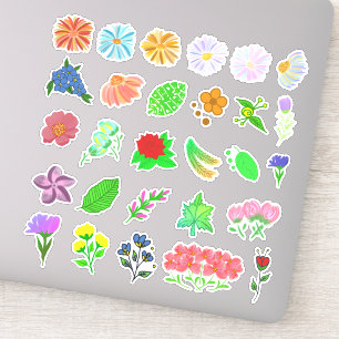 Verpackung Hübscher Blume Aufkleber