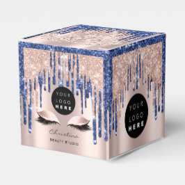 Verpackung Logo Rose Tropfen Navy Beauty Box Geschenkschachtel