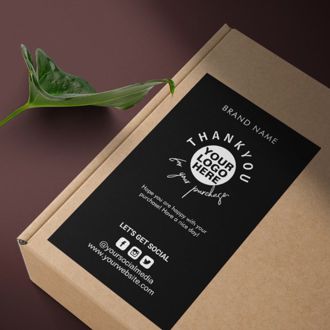 Verpackung Logo Vielen Dank Versand Box Siegel Lab Rechteckiger Aufkleber (Von Creator hochgeladen)