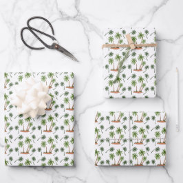 Verpackung - Palmen Geschenkpapier Set