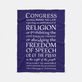 Verpackung sich im ersten Verfassungszusatz - Fleecedecke