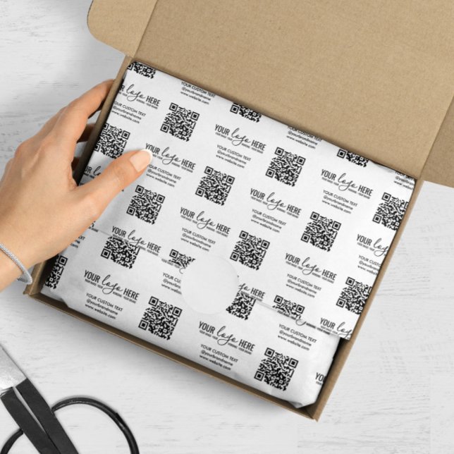 Verpackung von kundenspezifischen QR-Logos für Unt Seidenpapier (Von Creator hochgeladen)