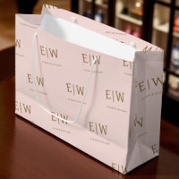 Verpackung von Unternehmen mit rosa und goldener M