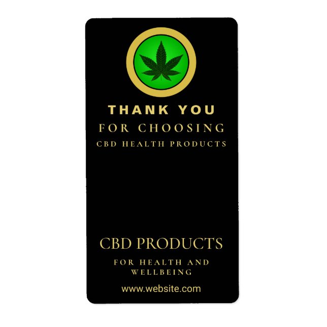 Verpackungs-Etiketten der CBD-Box (Vorne)