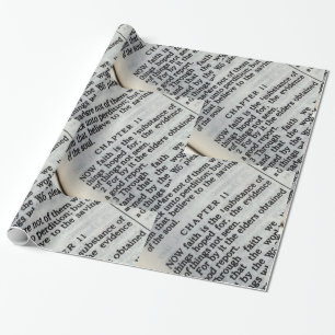 Verpackungs-Papier-Hebräer-11:1 Glauben-Schrift Geschenkpapier