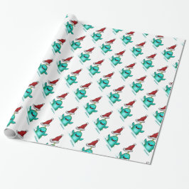 Verpackungs-Papier, Norwhal Weihnachtsmannmütze Geschenkpapier