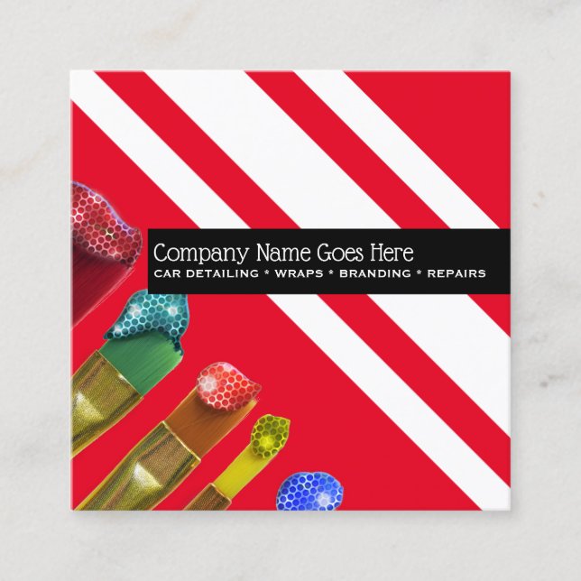 VERPACKUNGS-Spritzlackierverfahreneinbrennen des Quadratische Visitenkarte (Vorderseite)