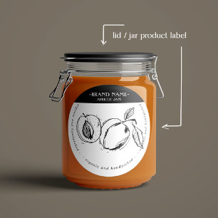 Verpackungsdesign für Apricot-Marmelade Runder Aufkleber