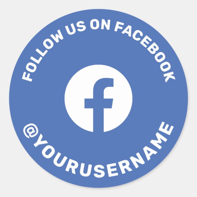 Verpackungsetikett für soziale Marketing von Faceb Runder Aufkleber (Vorderseite)