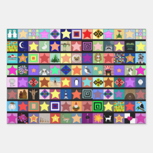 Verpackungsfolien für Collage Geschenkpapier Set