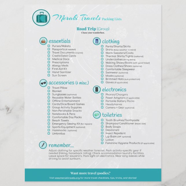 Verpackungsliste: Road Trip (Gruppe) (Vorderseite)